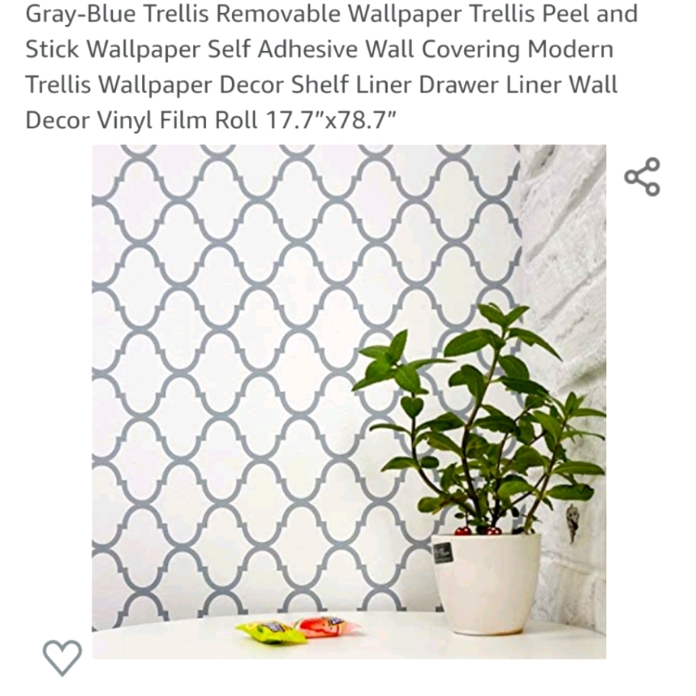 New in package, peel and stick wallpaper